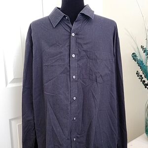 Men's Croft & Barrow Black Button Up Shirt  - Size Large
